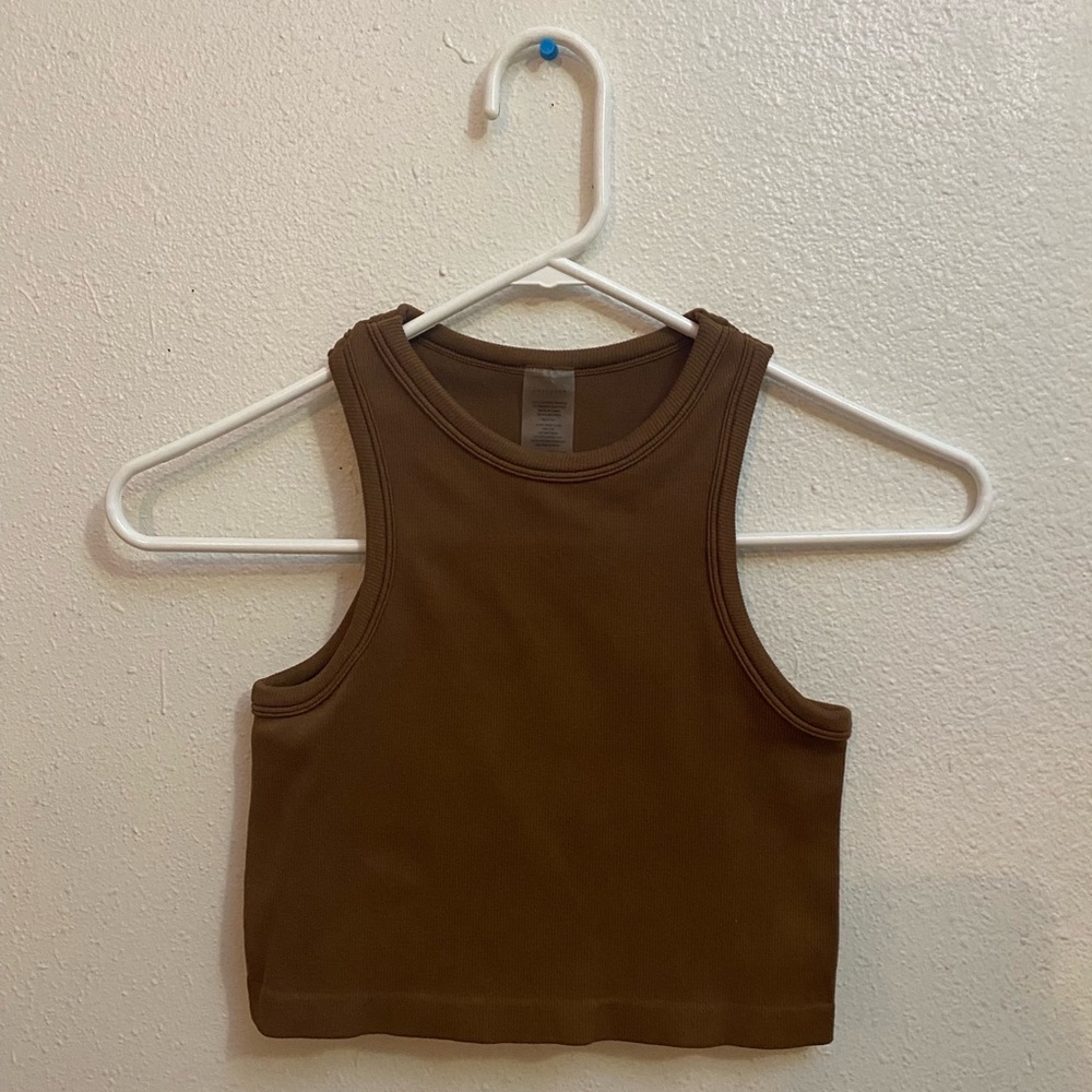 Brown crop top